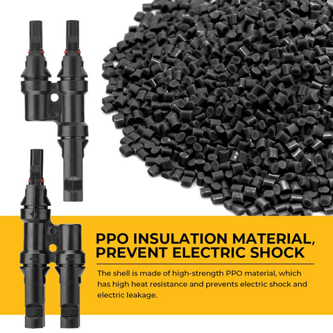 BougeRV parallel solar connector designed for rugged, weatherproof operation.