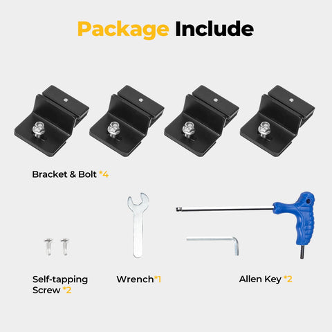 BougeRV pre-set T-bolts simplify T-track mounting during installation.