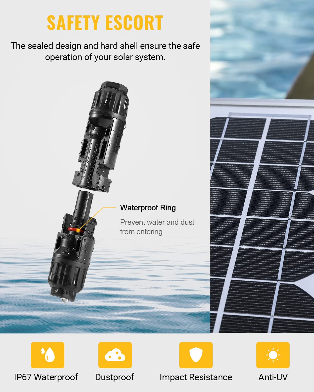 BougeRV PV cables compatibility with 10–13 AWG for versatility.
