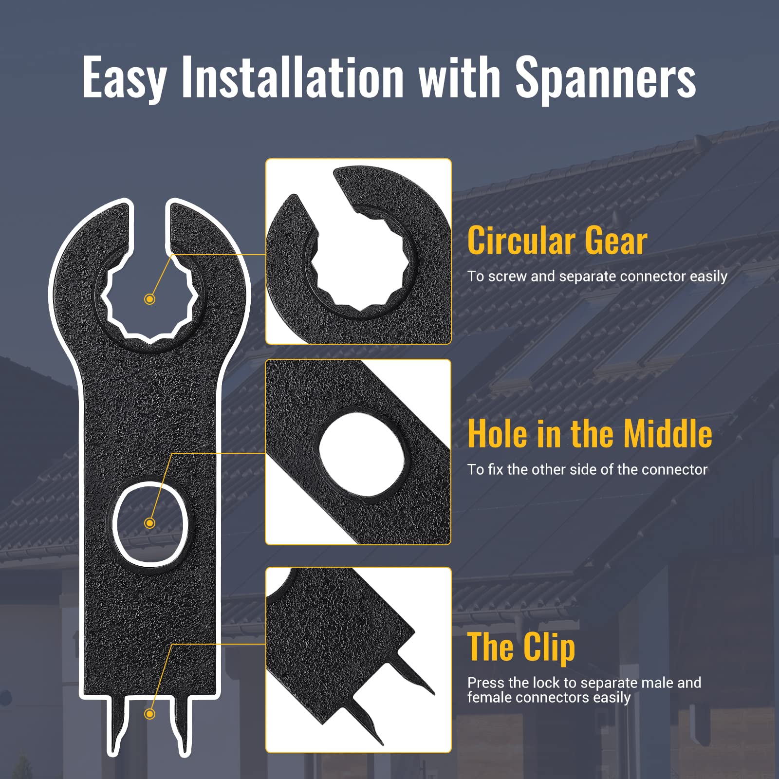 BougeRV solar connector spanners included for quick field adjustments
