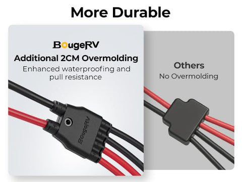 BougeRV 2-to-4 Y-branch combines cables into one for simplified wiring