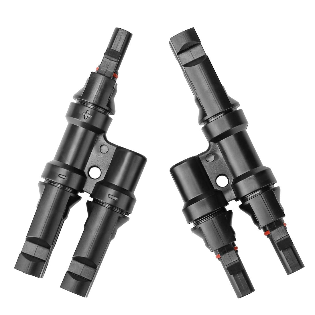 BougeRV solar Y connector with IP67 seal for outdoor parallel panel setup.