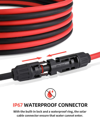 BougeRV weatherproof solar cable for harsh heat and cold conditions.