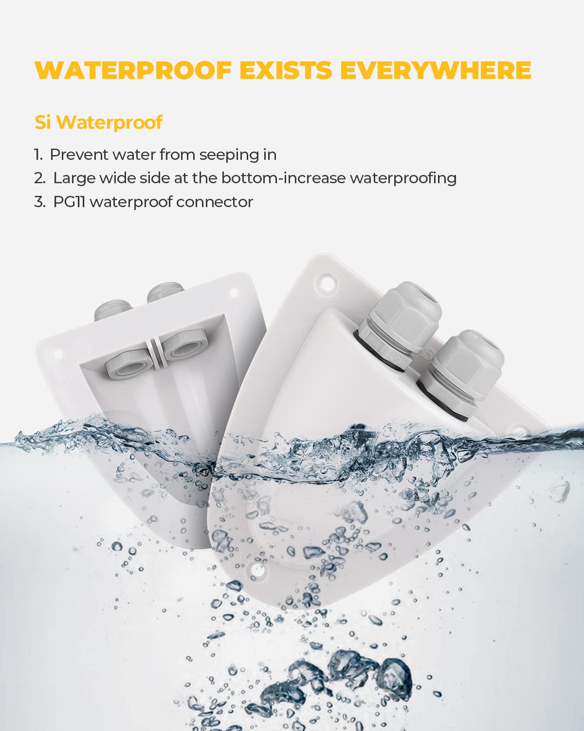 BougeRV silicone gasket detail provides reliable waterproof sealing.