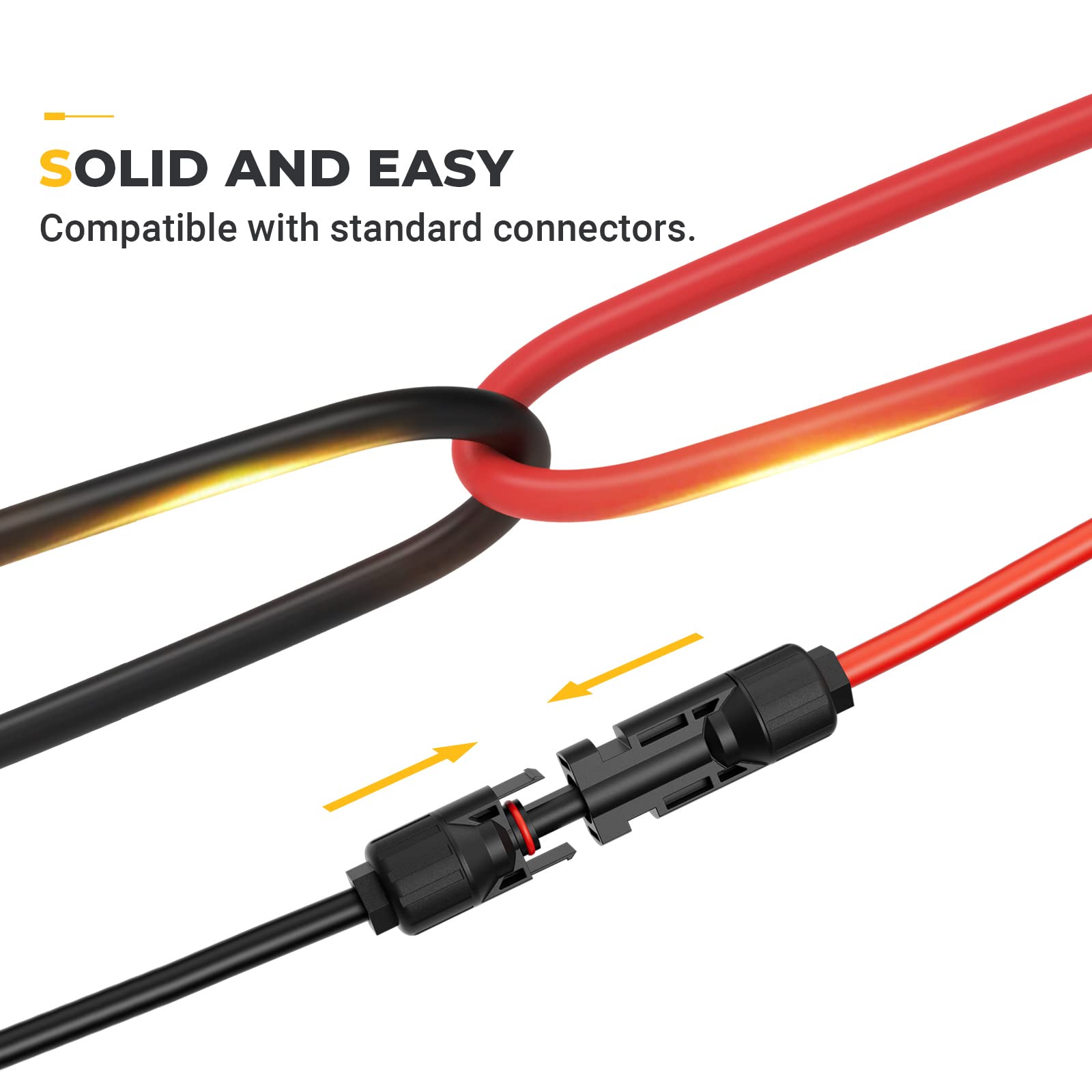 BougeRV panel-to-controller extension ideal for remote solar setups.
