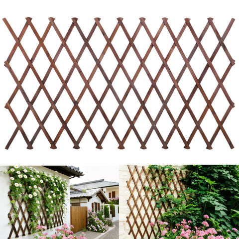 Bounmer expandable trellis with a thick grid for sturdy plant support