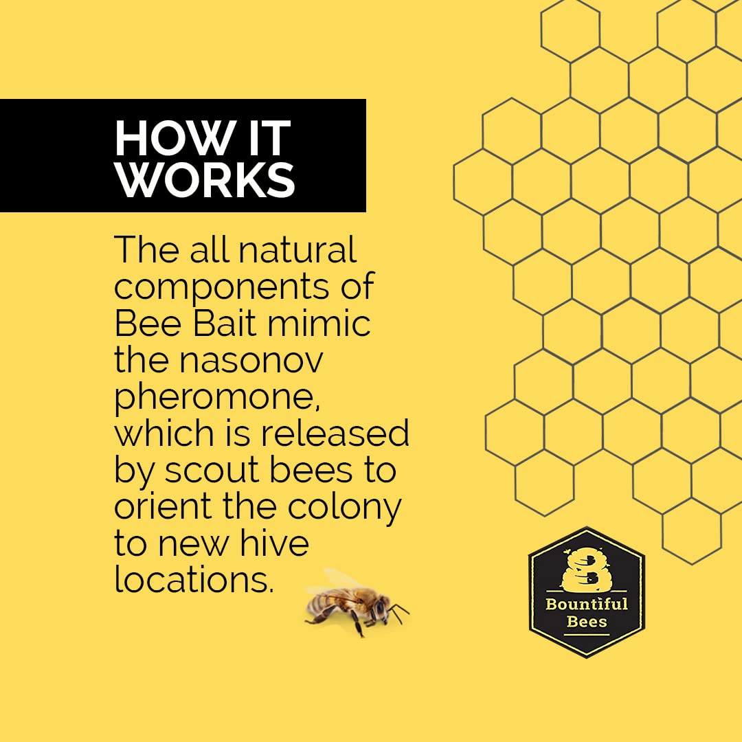 Bountiful Bees Bee Bait Swarm Lure formula lasts up to two years