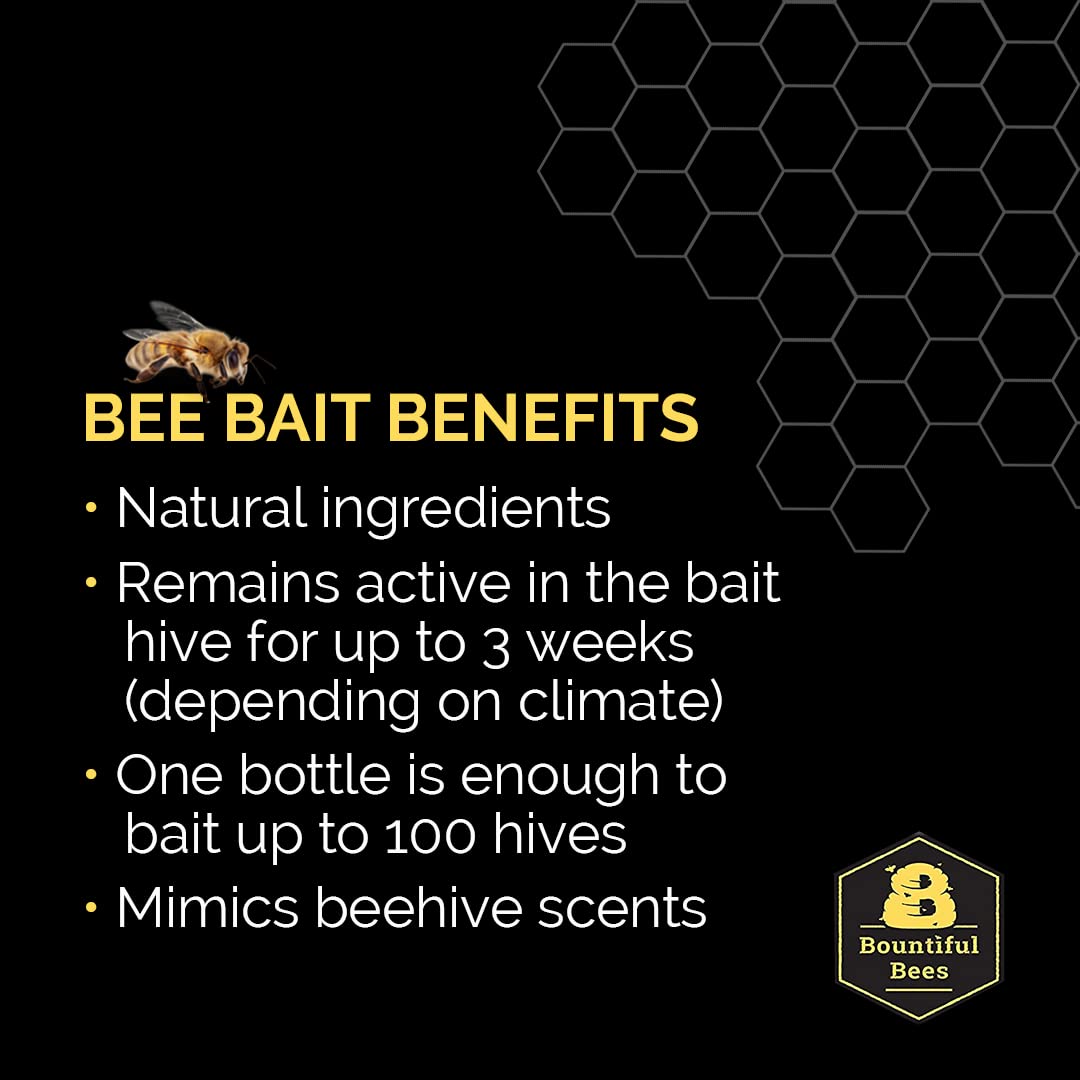 Bountiful Bees Bee Bait Swarm Lure uses all-natural ingredients to mimic hive scents