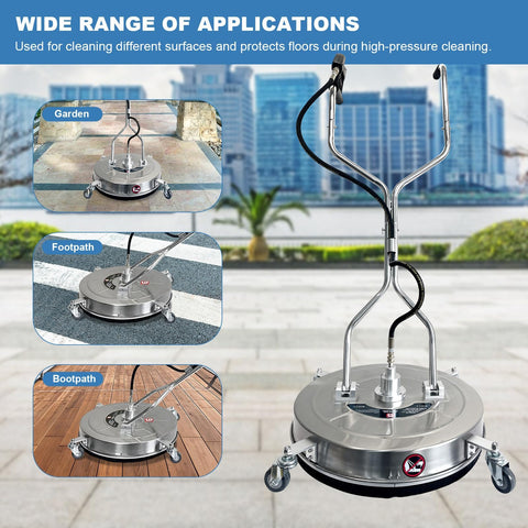 BouPower wide 30-inch coverage for efficient driveway and patio cleaning.