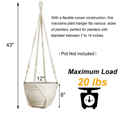 Bouqlife cotton rope macrame adds versatile indoor plant decor.