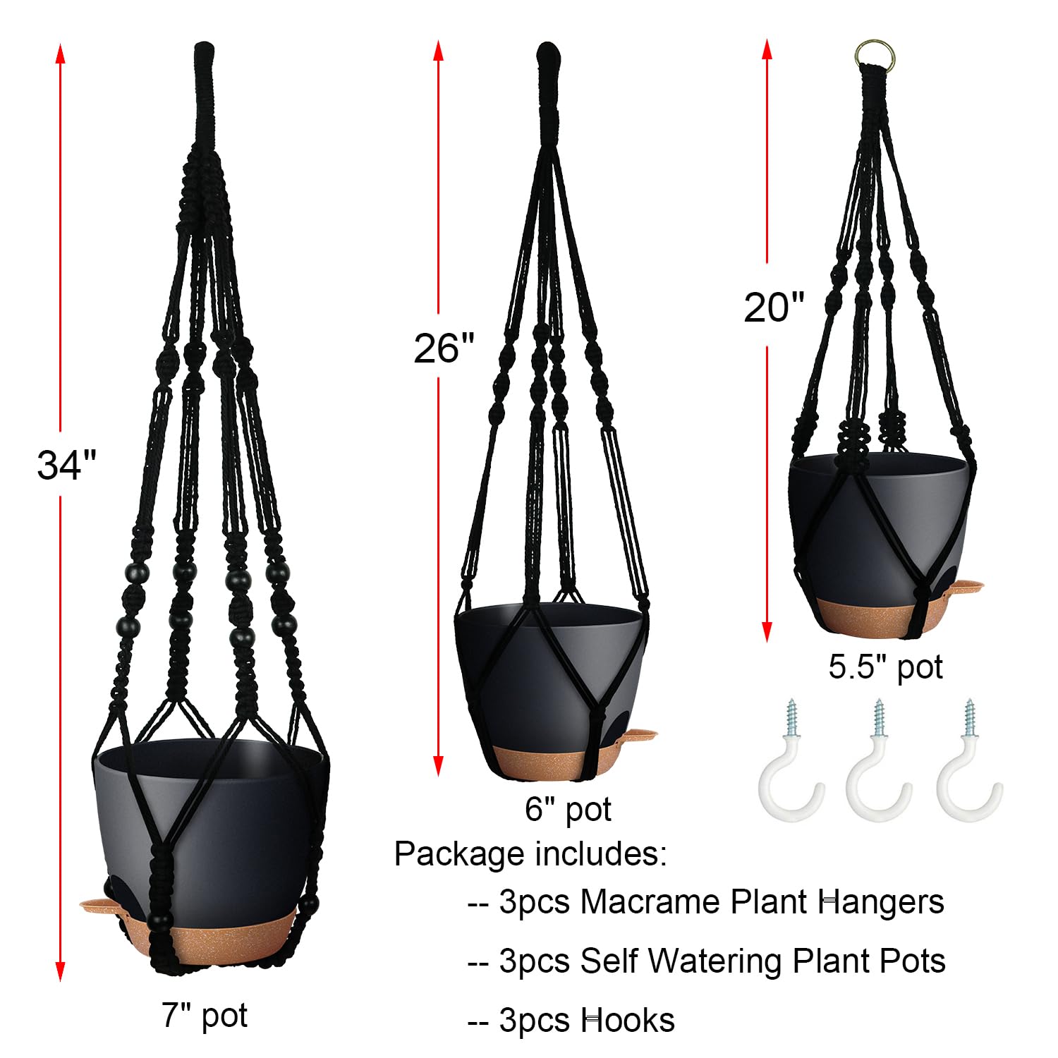Bouqlife 6in self-watering pot ideal for succulents