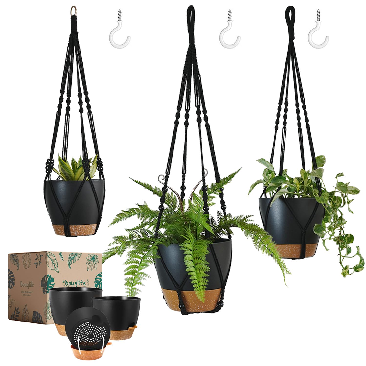 Bouqlife self-watering 10-inch pot with reservoir for extended plant care