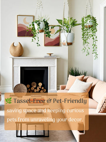 Bouqlife tassel-free design emphasizes clean lines for modern interiors.