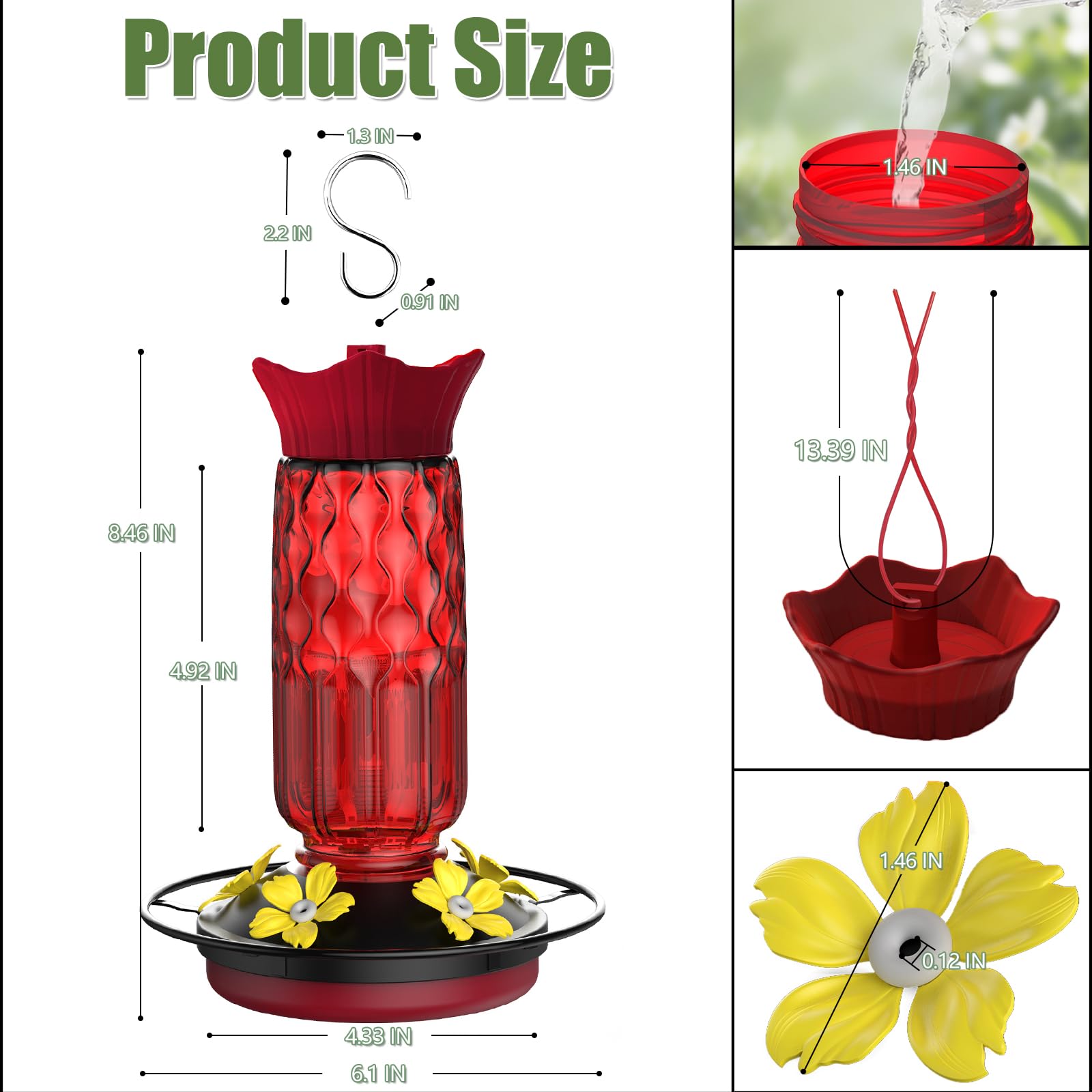 Bourid cylindrical bottle is easy to fill and clean.