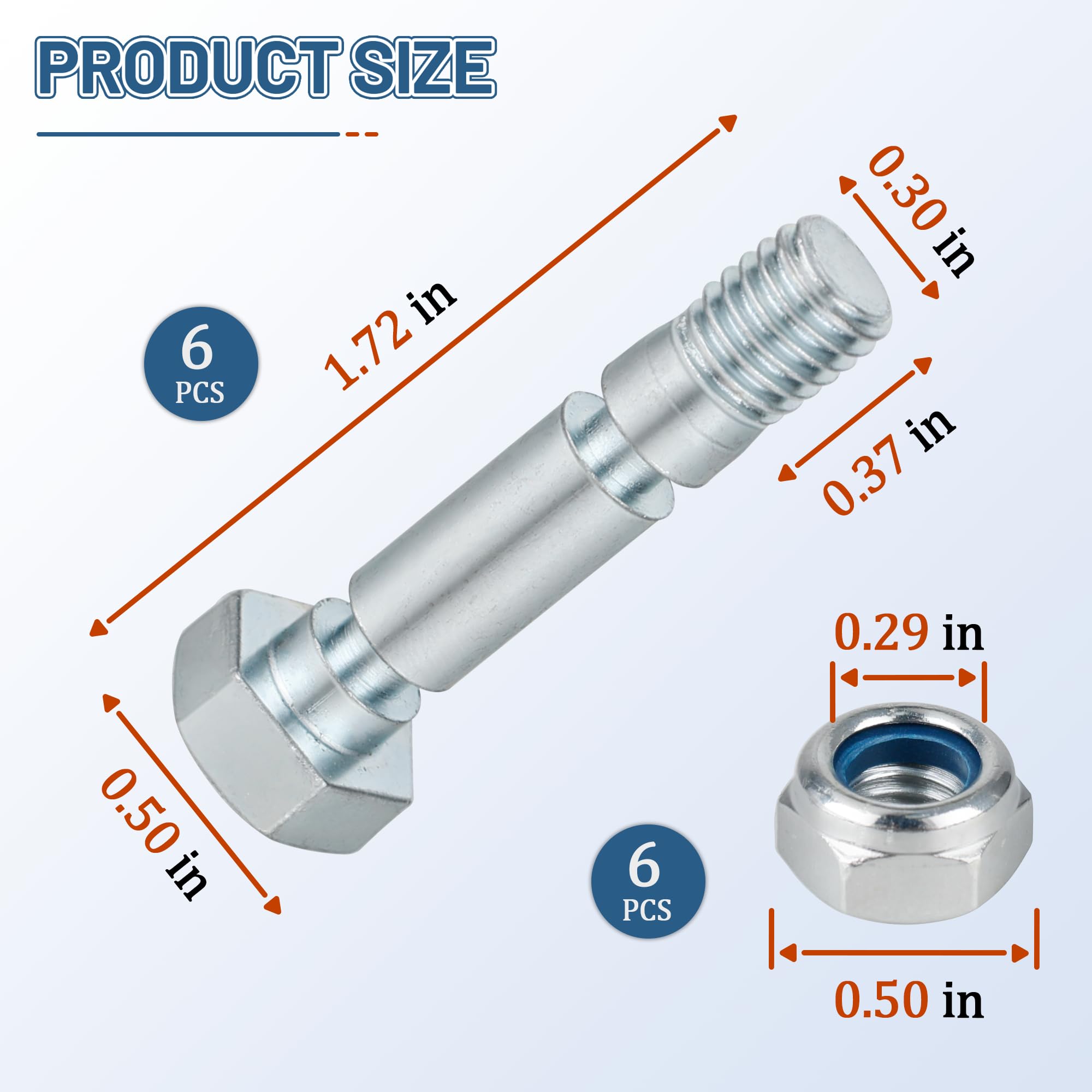 BOUYAO Briggs & Stratton compatible shear pins ensure seamless fit and safeguarded auger drive.