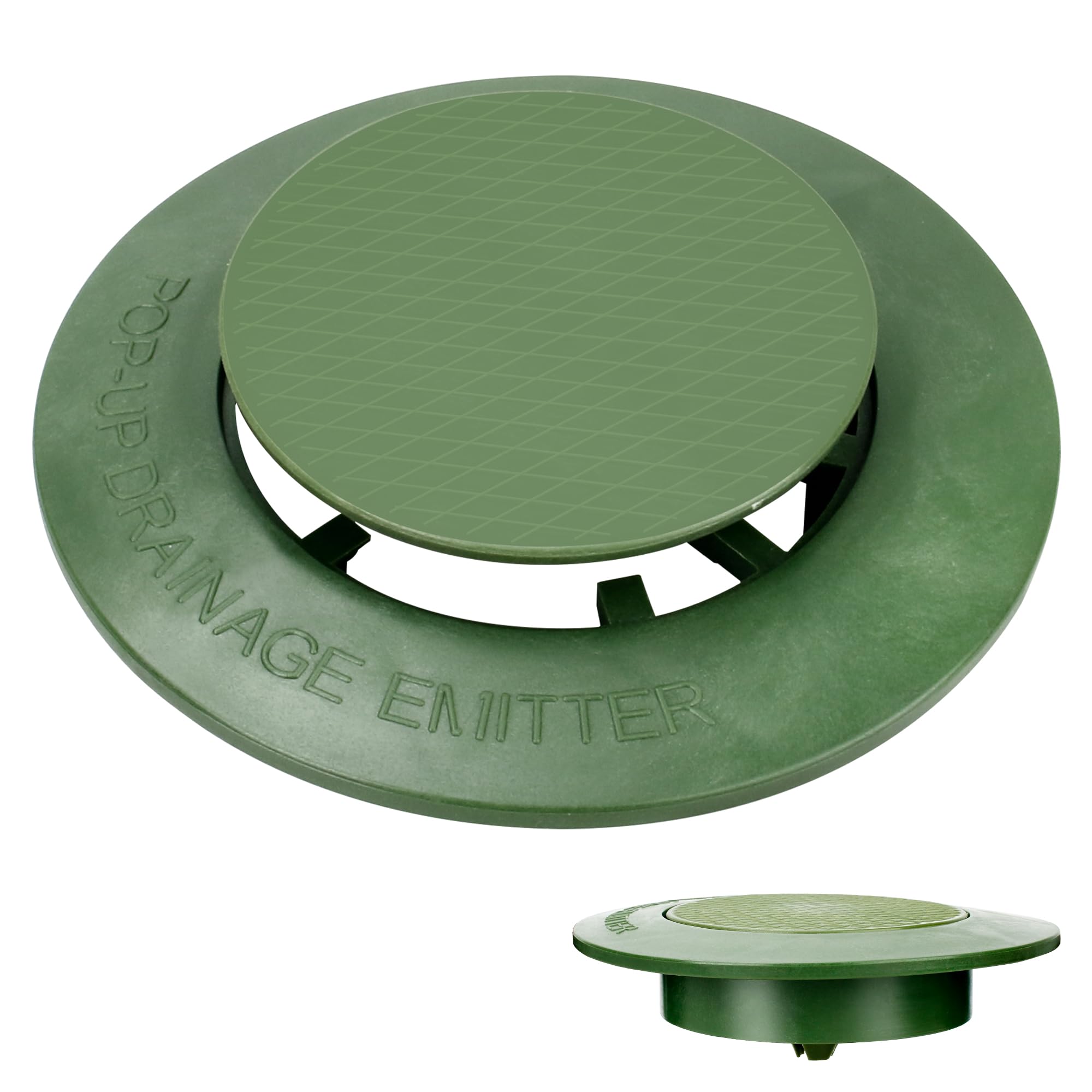 Bouyau 4-inch pop-up emitter lid ready for installation and debris protection.