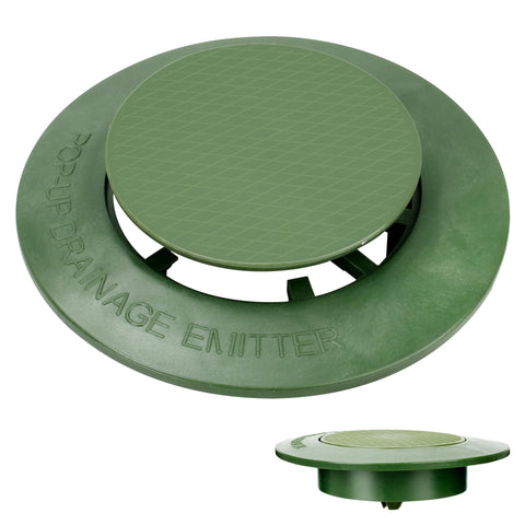 Bouyau 4-inch pop-up emitter lid ready for installation and debris protection.
