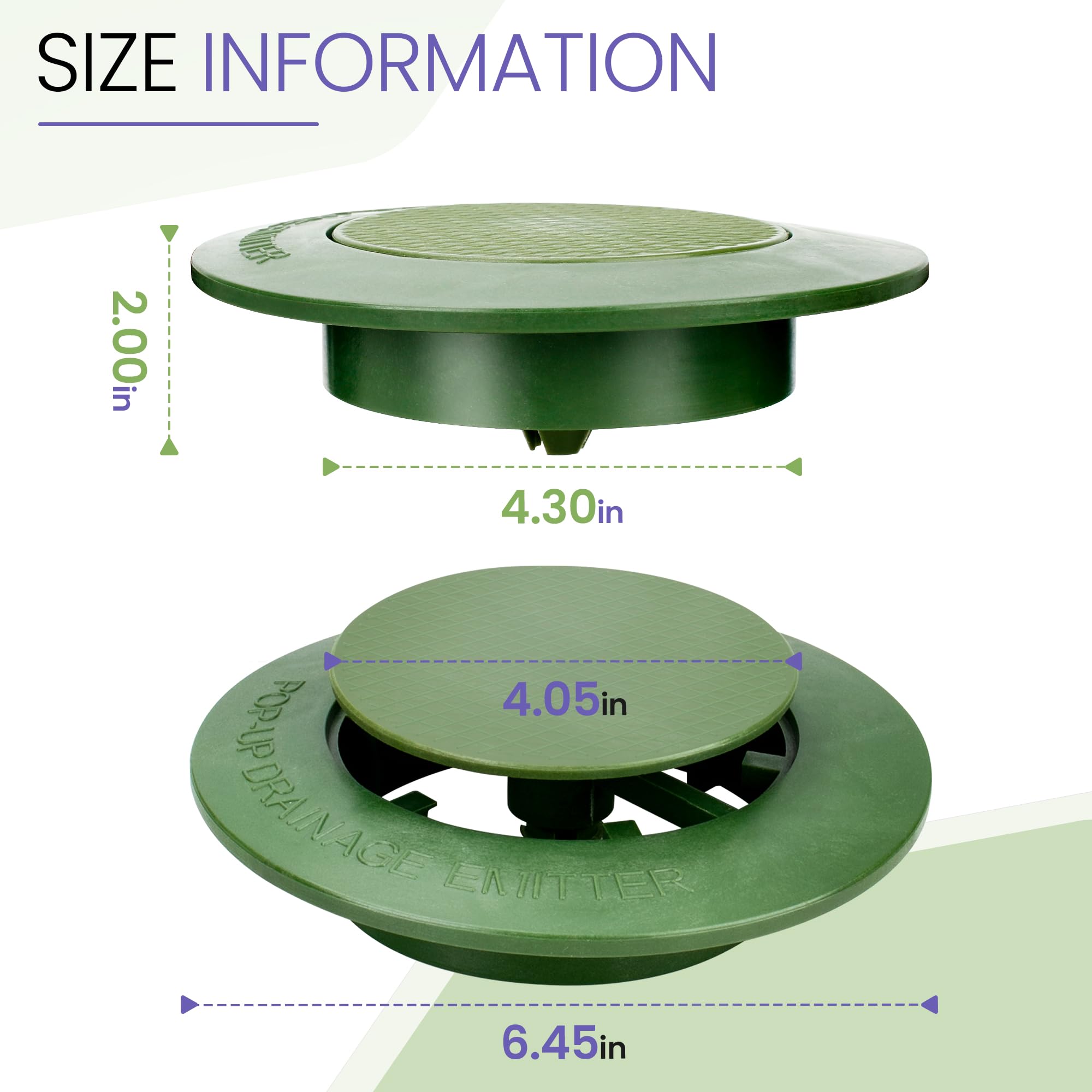 Bouyao pop-up emitter cap rises with water pressure to release flow.