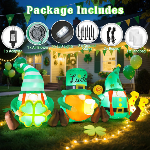 Boveco gold coin gnome enhances festive yard accents.