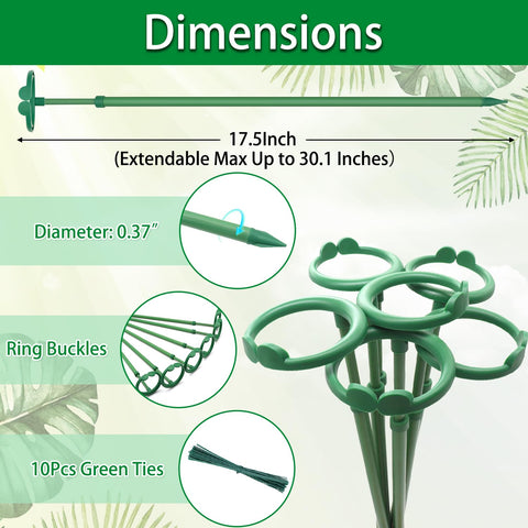 BOVITRO extendable plant stake 30-1in adjusts height for tall plants