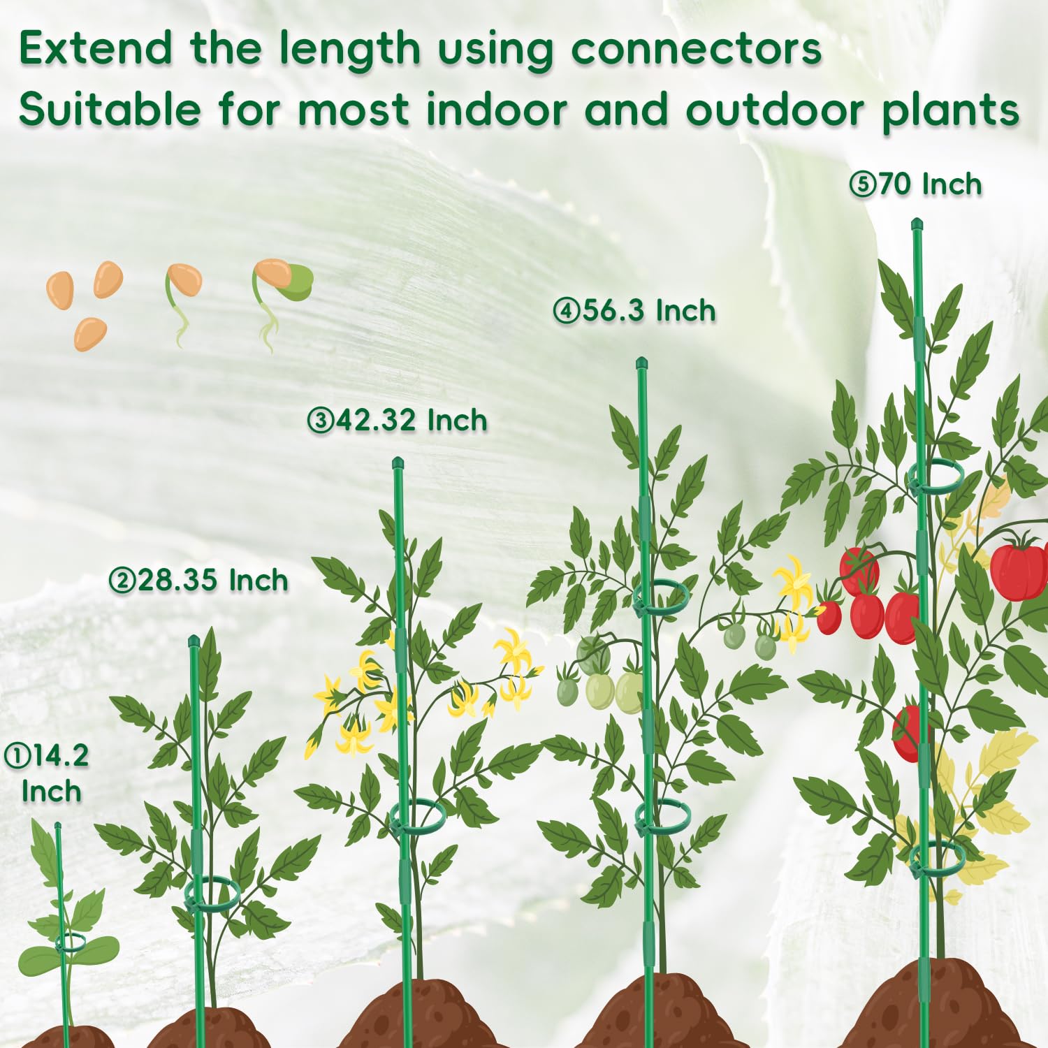 BOVITRO extendable stake length for variable plant height