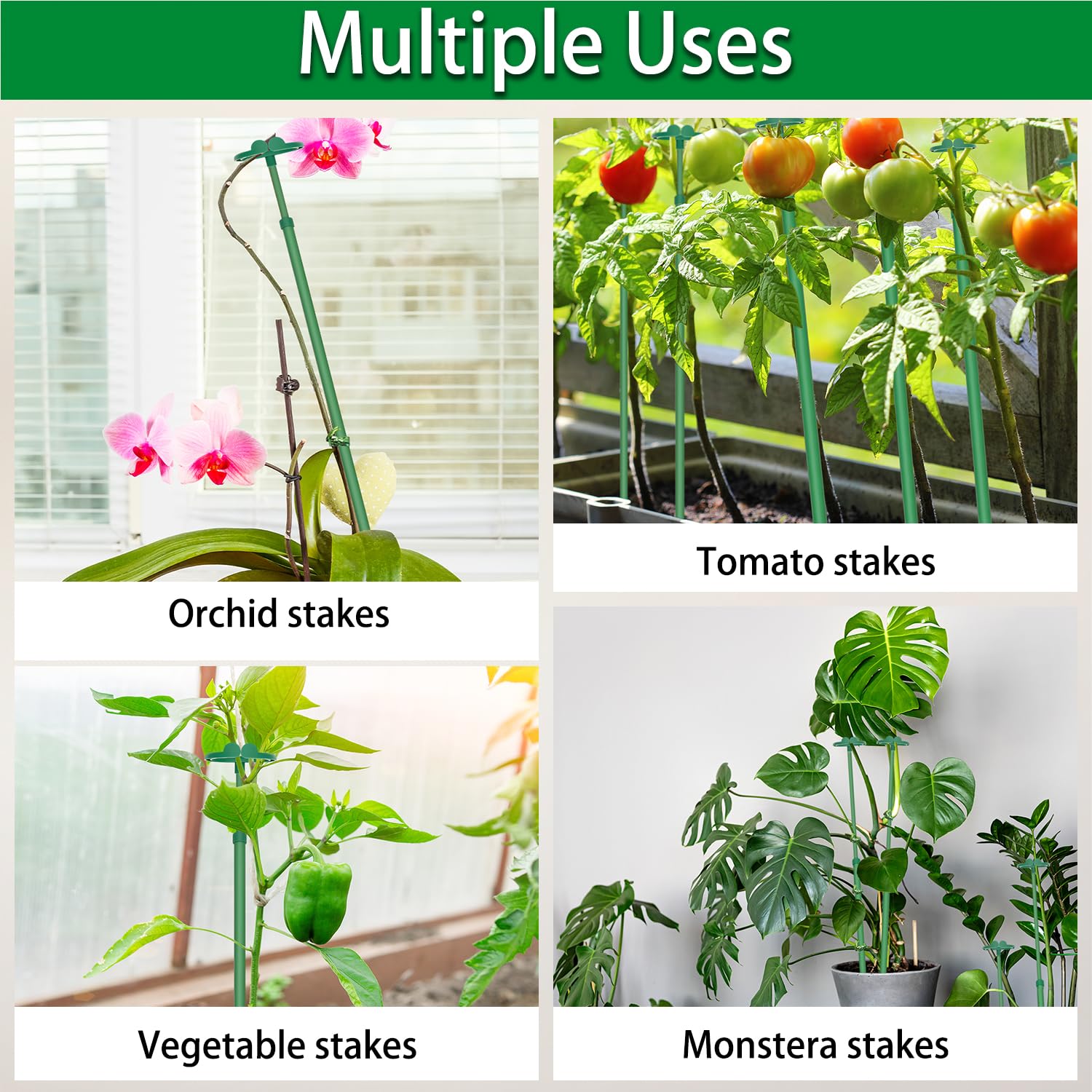 BOVITRO extendable stakes suited for indoor and outdoor garden use.