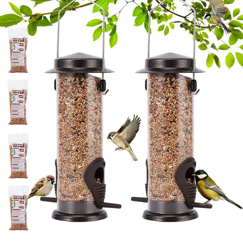 BOWEITI bird feeder outdoor hanging for simple setup and instant backyard birdwatching.