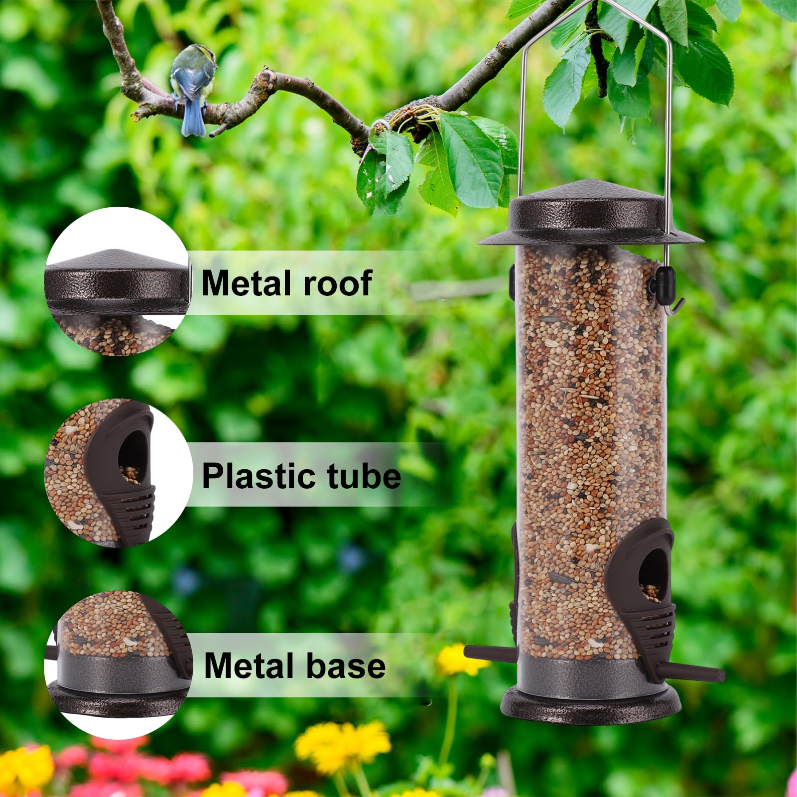 BOWEITI easy installation with hook lets you hang anywhere quickly.
