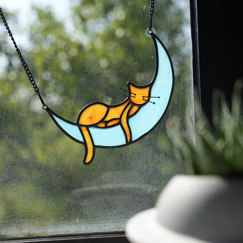 BOXCASA cat lovers gift suncatcher ideal for birthdays and holidays.