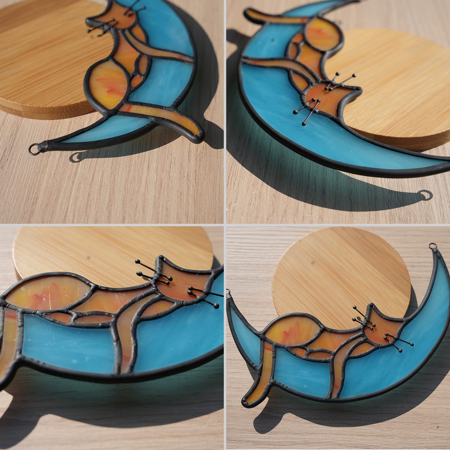 BOXCASA orange cat window decor adds warmth to a sunlit space.
