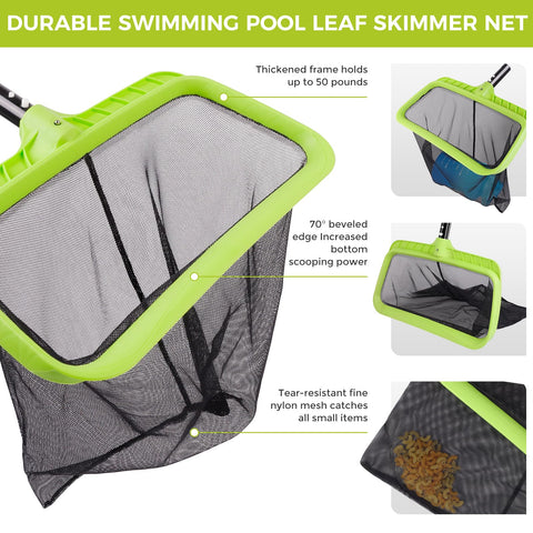 BoxedHome brush head 17.5 inches cleans walls and pool bottom effectively.