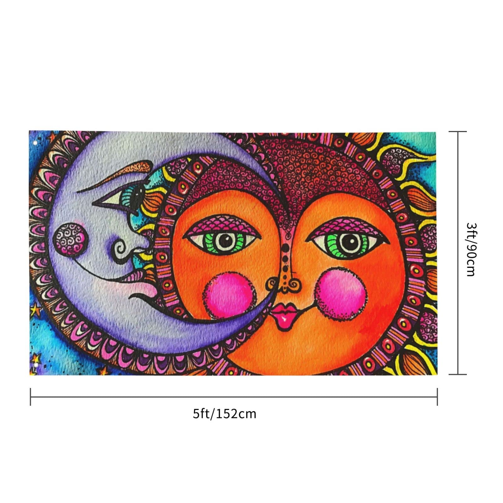 BOXIMIAO outdoor garden flag banner fluttering on a porch railing