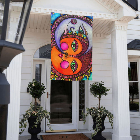 BOXIMIAO porch balcony flag adds colorful flair to outdoor space