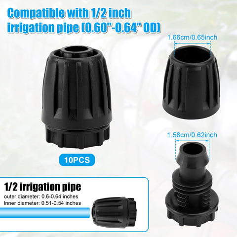 BOXOB 16mm drip tubing end-cap demonstrating anti-leak performance.