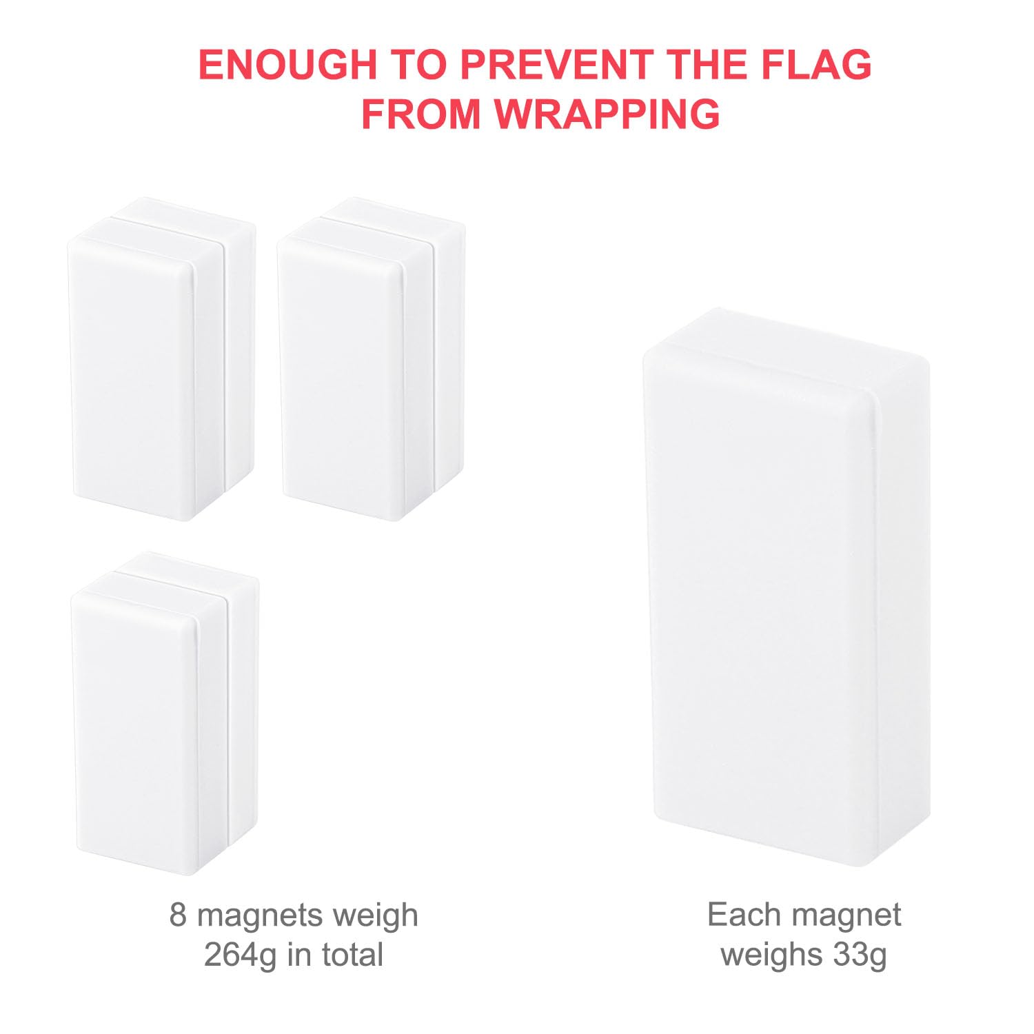 BOXOB four-pair magnet weights for banners and flags.