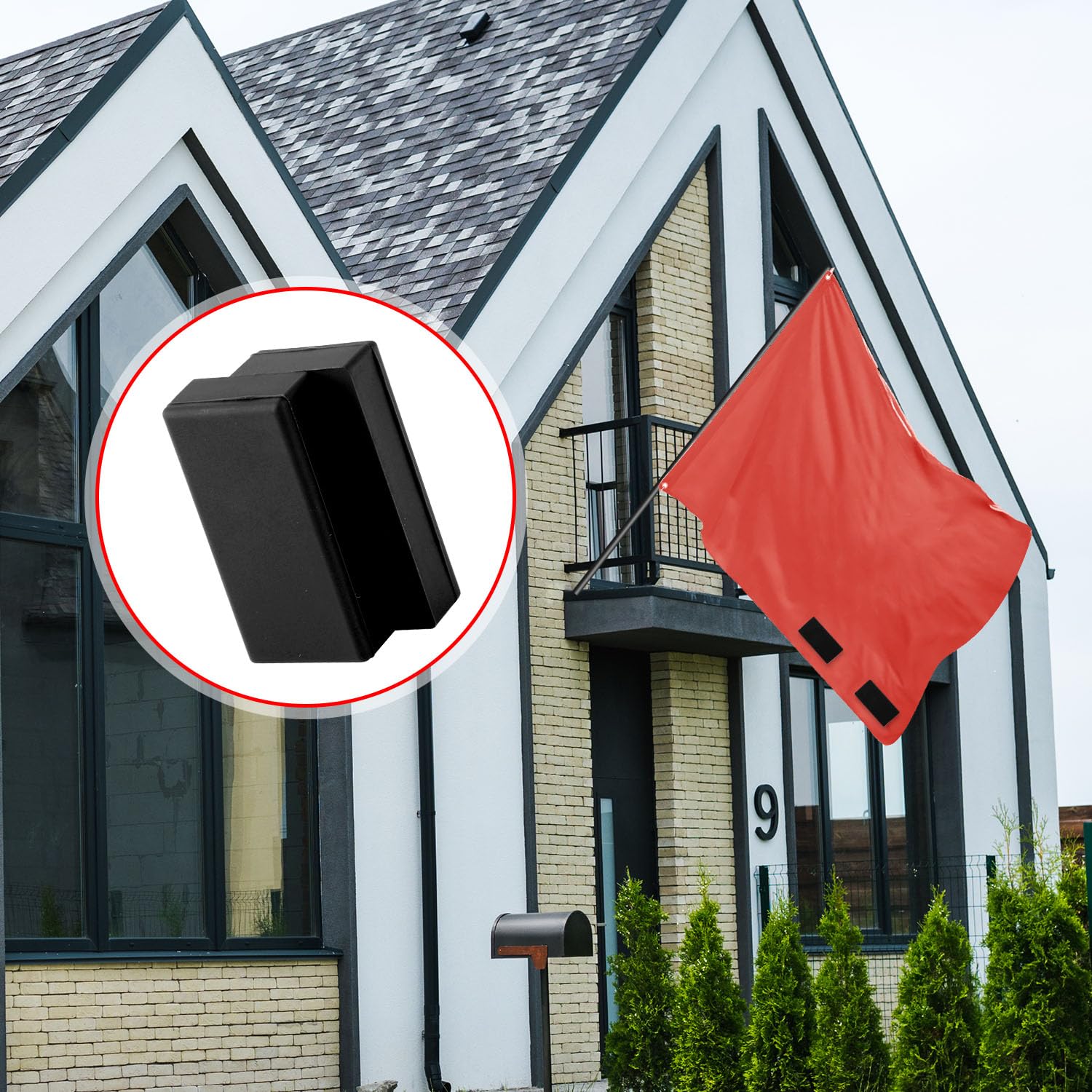 BOXOB compact dimensions fit discreetly along flag edges.