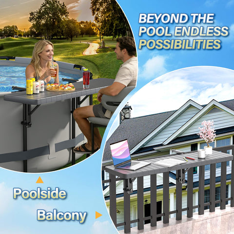 BoYata pool bar tableMulti-use setup for drinks or storage