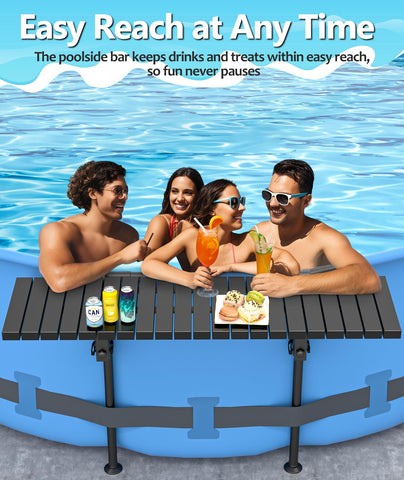 BoYata pool bar table top with generous 49-4 inch surface for essentials