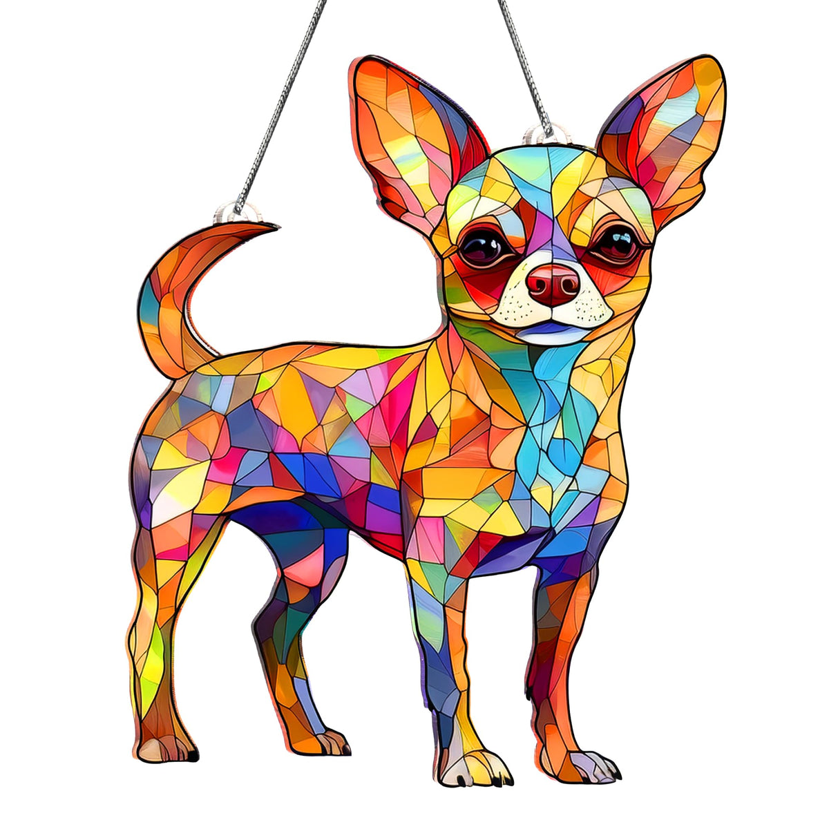BOYESE colorful dachshund suncatcher window decor brightens spaces in sunlight.