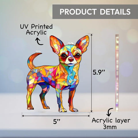 BOYESE dachshund sun catcher hanging in a sunny window showcases glow.