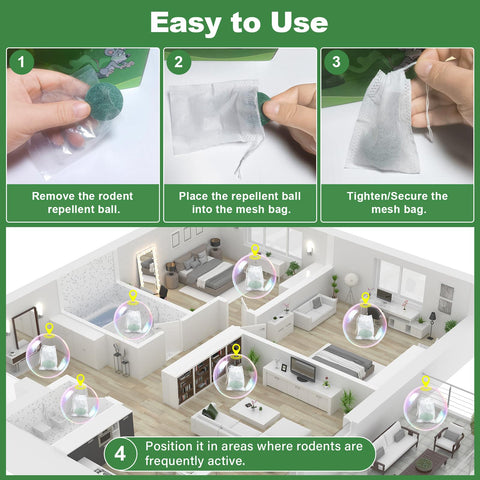 BOZFLY living room placement deters rodents with peppermint scent