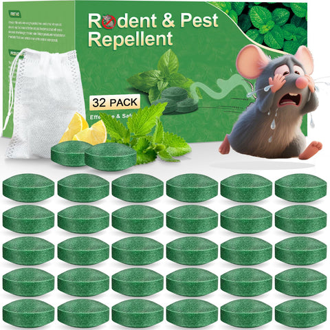 BOZFLY peppermint rodent repellent 32-pack deters mice and pests