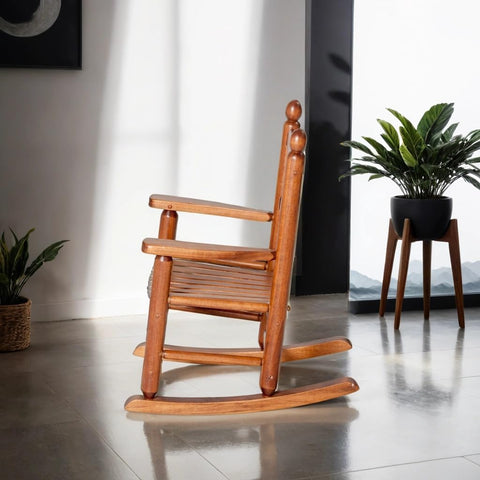 BplusZ child rocking chair outdoor patio shows weather-friendly wood for year-round use.