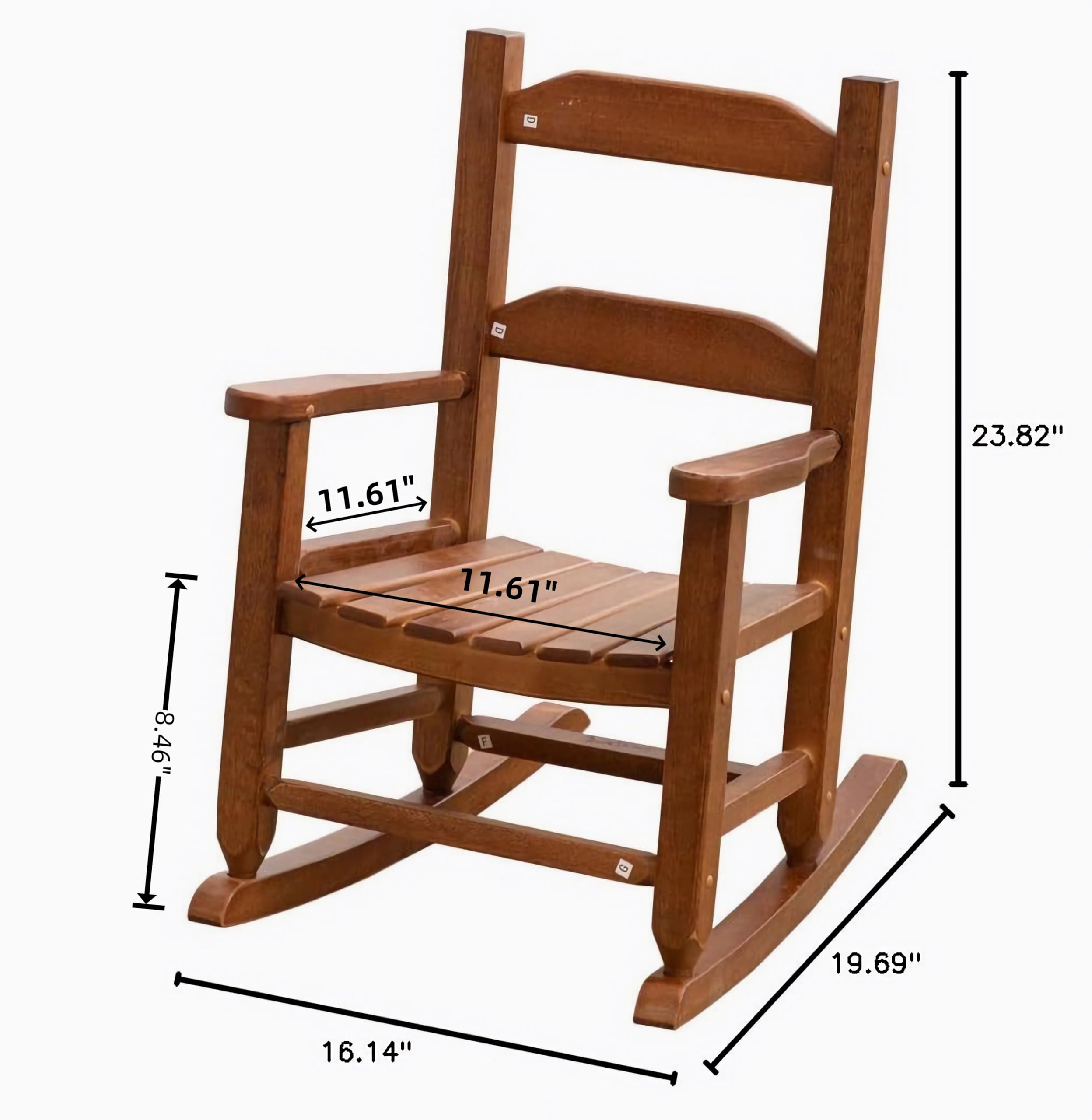 BplusZ Toddler Rocking Chair lead-free finish ensures a safe, touch-friendly surface.