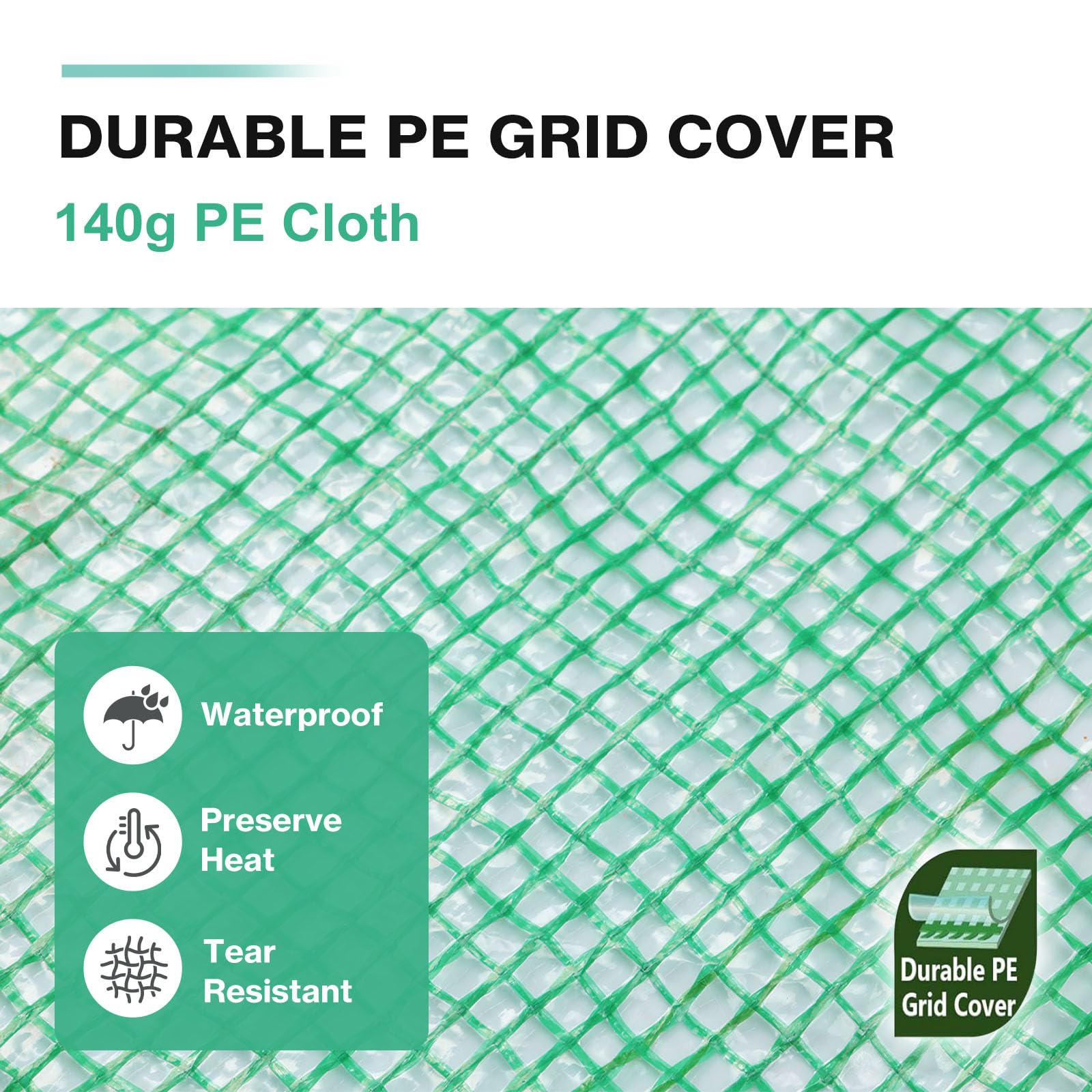 Frame not included; fits standard 20x10x7 greenhouse frames.