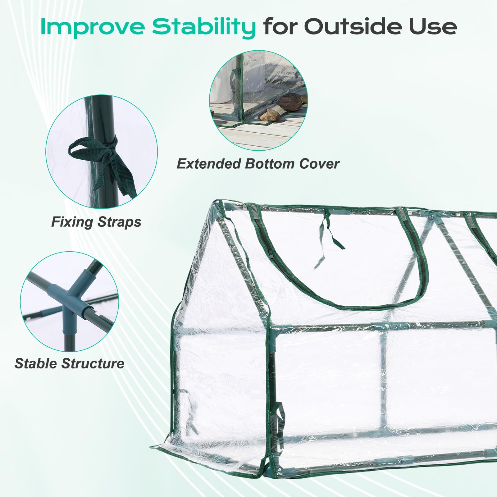BPS mini greenhouse offers portable, compact design for easy transport.