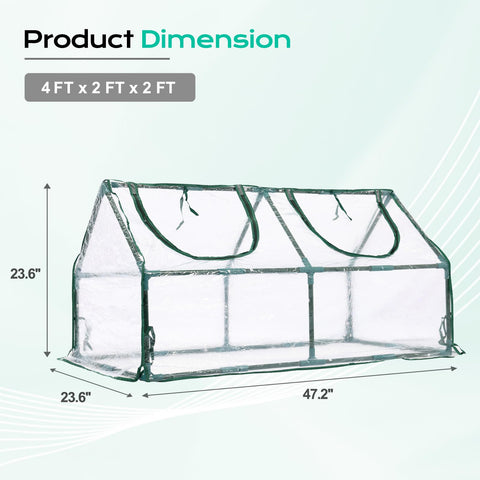 BPS mini greenhouse features a stable powder-coated steel frame for durability.