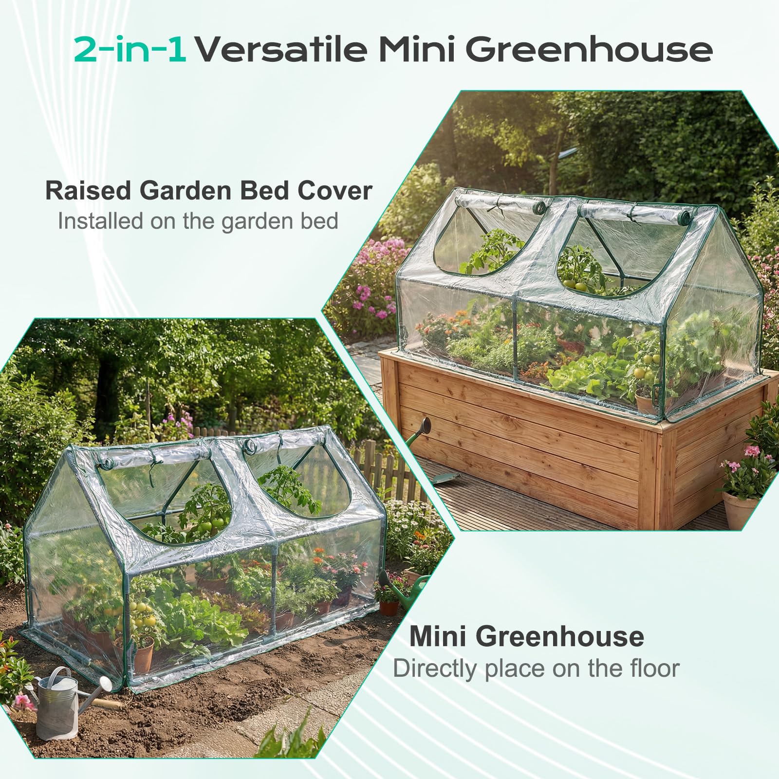 BPS mini greenhouse is tool-free to assemble, enabling quick setup.