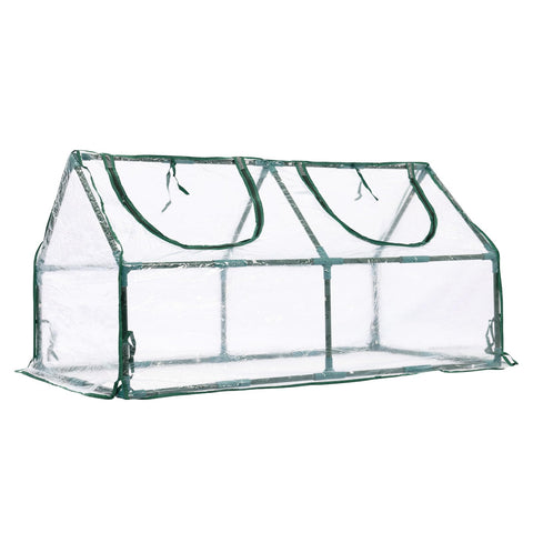 BPS mini greenhouse with transparent PVC cover for visibility and protection.