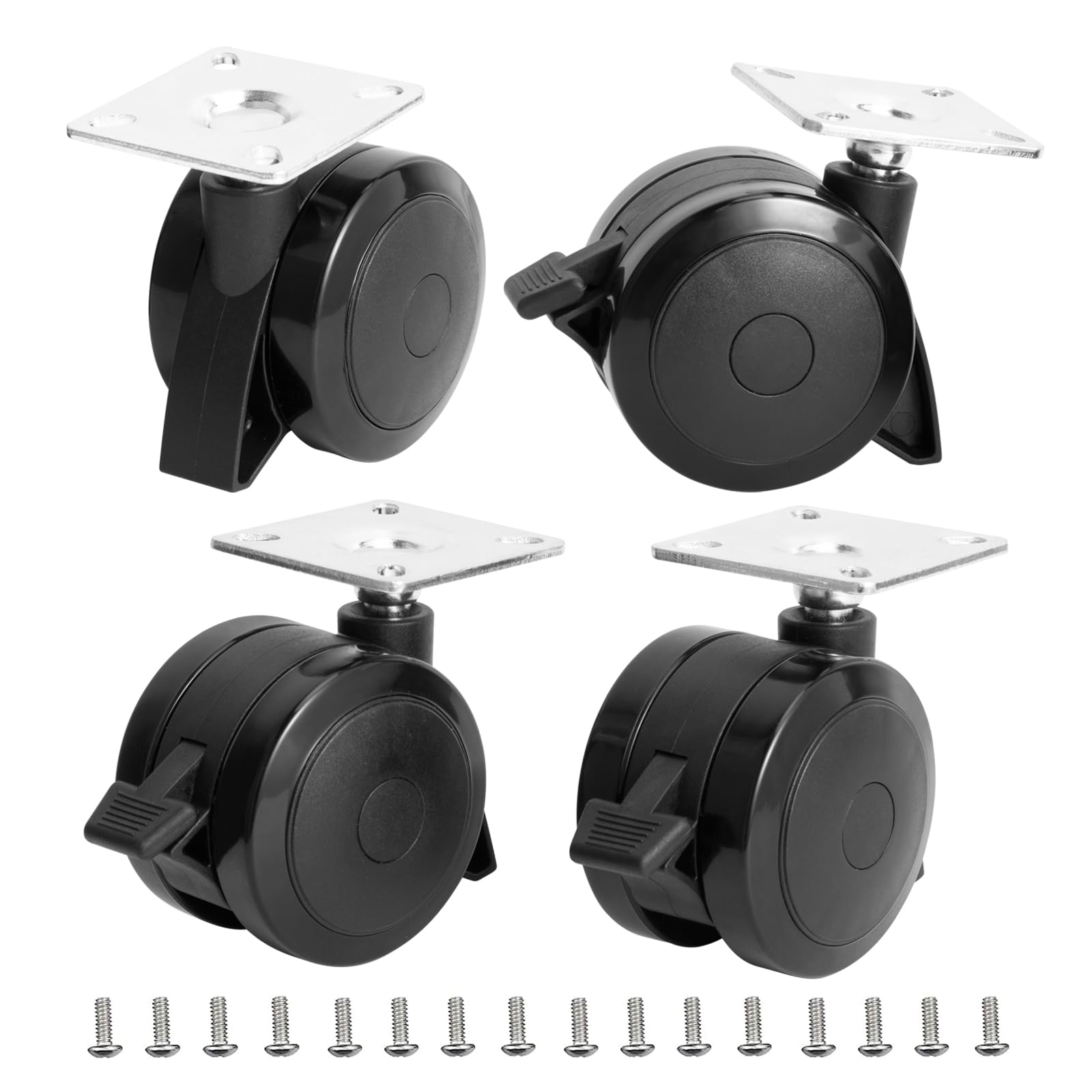 BQMAX 69828 grill wheels with locking caster for Weber Spirit ensure stable movement